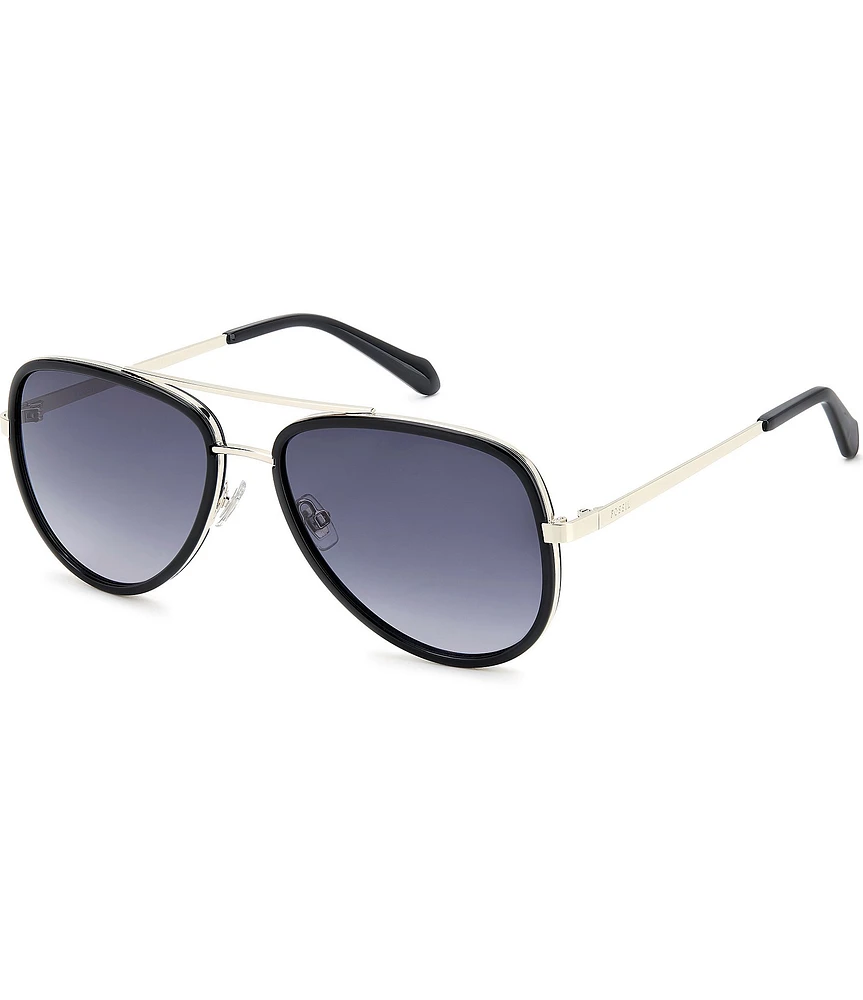 Fossil Women's 2147/G/S 59mm Aviator Sunglasses