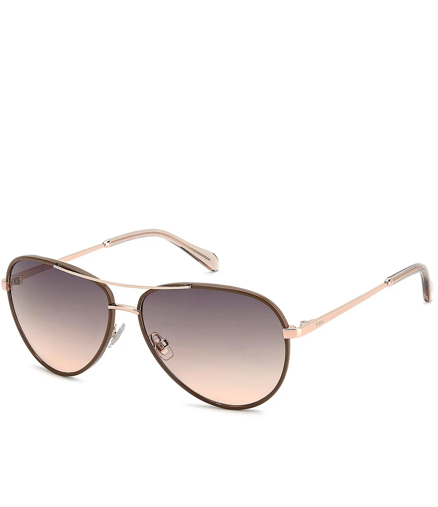 Fossil Women's 2153/G/S 59mm Aviator Sunglasses
