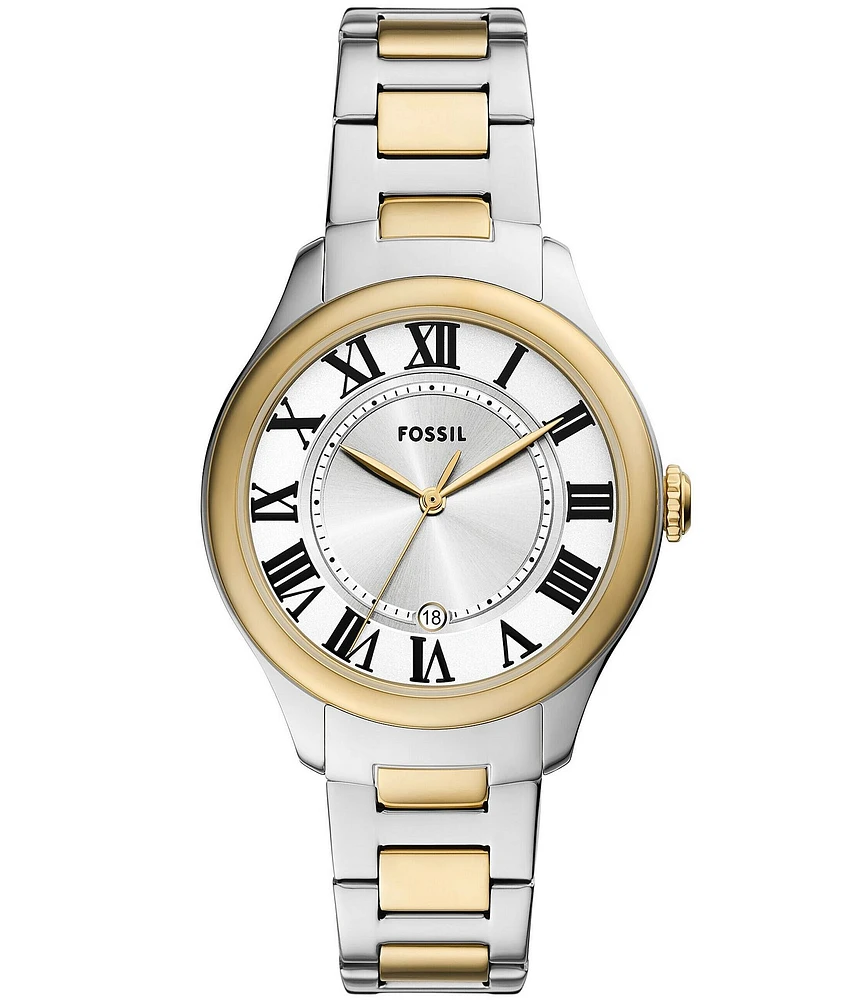 Fossil Women's Gilmore Three-Hand Two Tone Stainless Steel Bracelet Watch