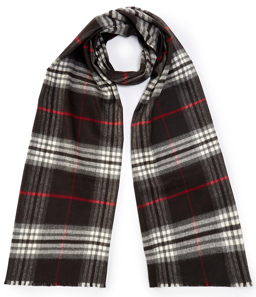 Fraas Classic Plaid Cashmink Fringe Cut Scarf