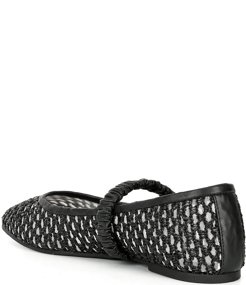 FRANCES VALENTINE Ella Raffia Mesh Mary Jane Ballet Flats