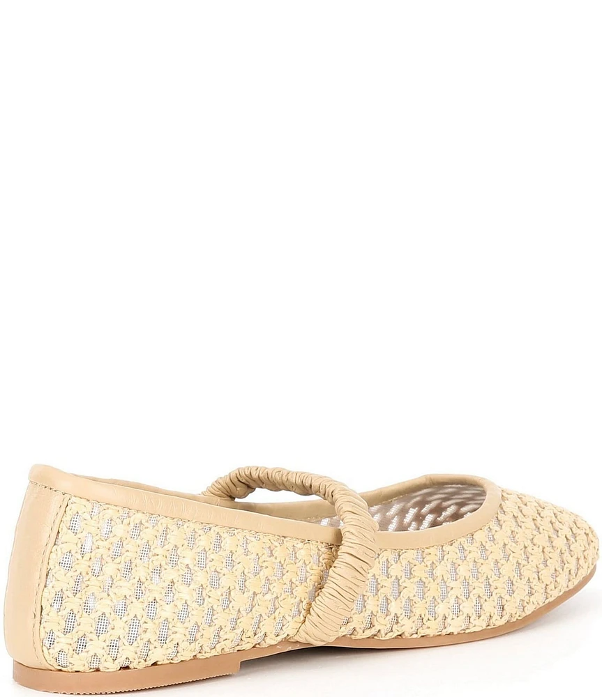 FRANCES VALENTINE Ella Raffia Mesh Mary Jane Ballet Flats