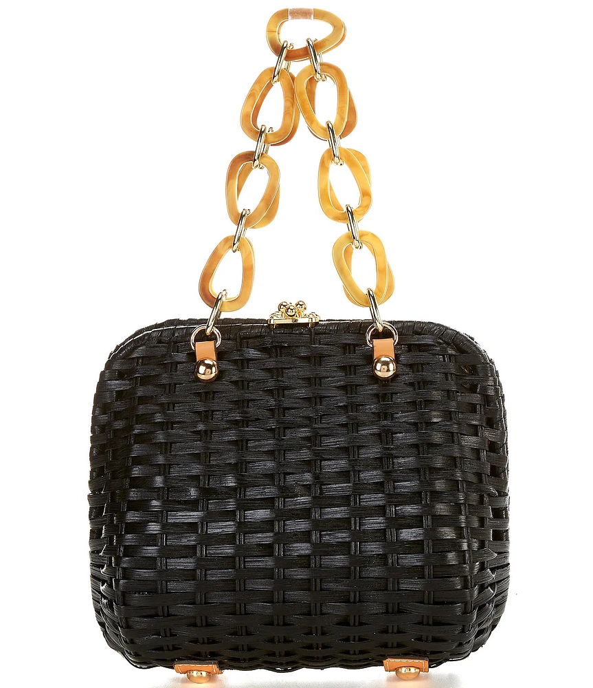 FRANCES VALENTINE Hen Wicker Basket Bag