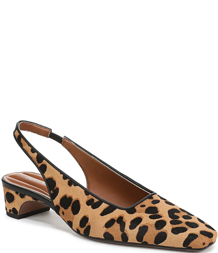 Franco Sarto Lyanna2 Leopard Print Calf Hair Slingback Pumps