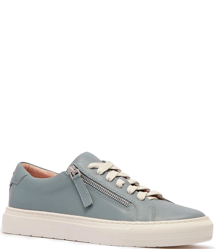 FRANKIE4 Billie Tumble Leather Zip Sneakers