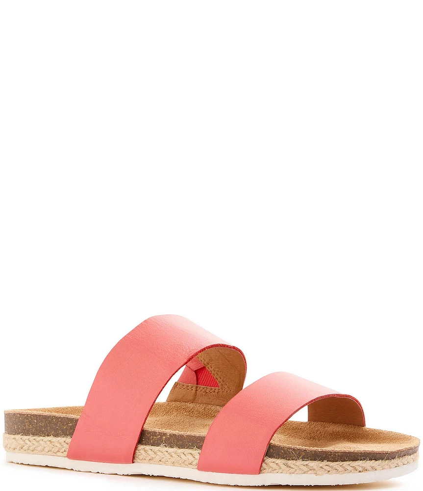 FRANKIE4 Maria III Leather Espadrille Slide Sandals