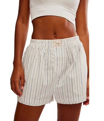 Free People Day To Day Striped Boxer Shorts