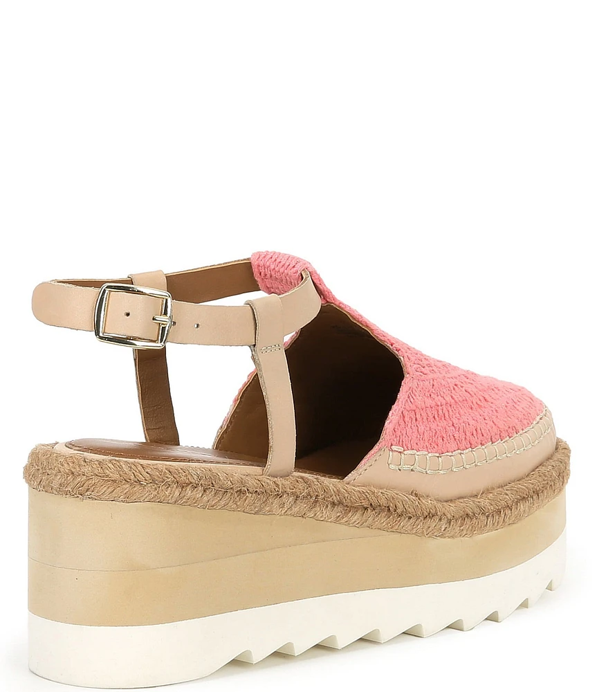 Free People Morning In Mykonos Crochet Platform Espadrille Wedges