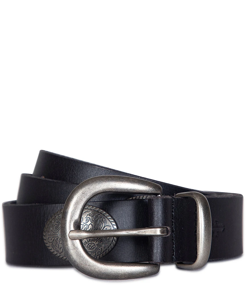 Frye 1.18#double; Concho Leather Belt