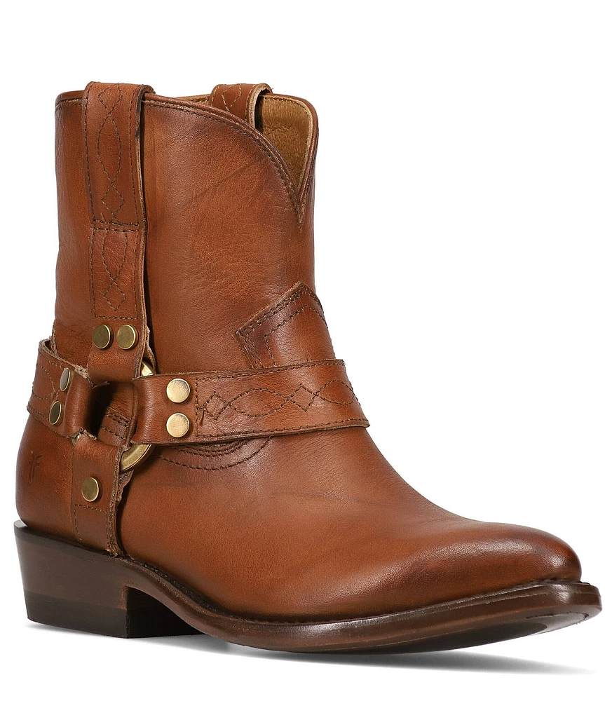 Frye Billy Leather O-Ring Harness Hardware Short Booties