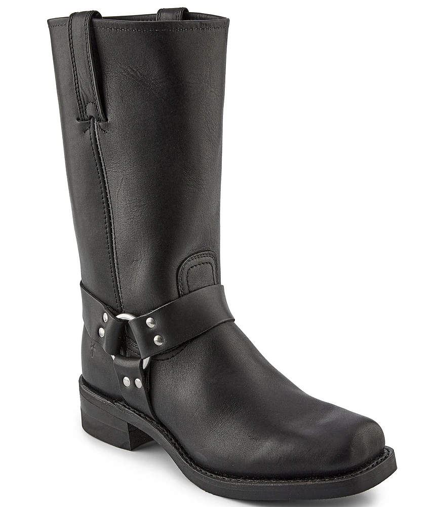 Frye Men's Leather 12R O-Ring Harness Hardware Square Toe Boots