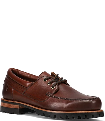 Frye Men's Hudson Leather Campmoc Lug Sole Boat Shoes