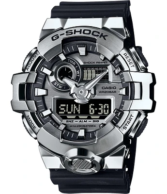 G-Shock Men's Ana-Digi Black Resin Strap Stainless Steel Case Watch