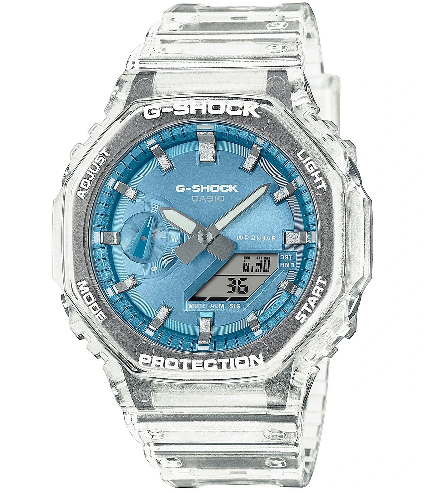G-Shock Men's Ana-Digi Clear Resin Strap Watch
