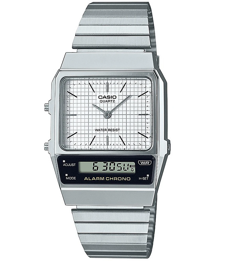 G-Shock Unisex Casio Ana-Digi Grid Stainless Steel Bracelet Watch