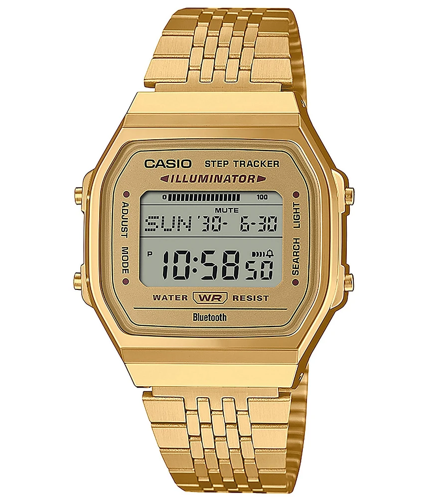 G-Shock Unisex Digital Gold Tone Stainless Steel Bracelet Watch