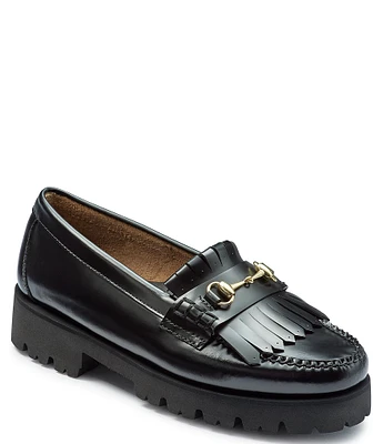 G.H. Bass Women's Lianna Kiltie Bit Buckle Fringe Super Lug Weejun Loafers