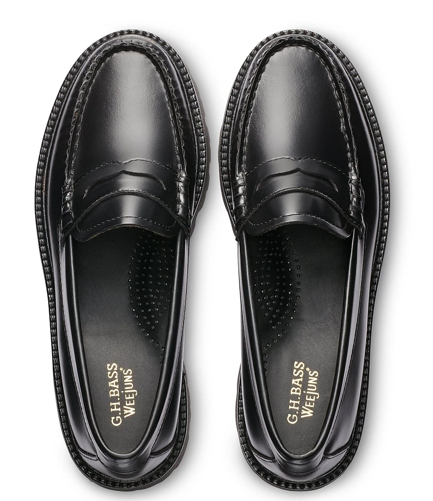 G.H. Bass Whitney Super Lug Weejun Leather Penny Loafers