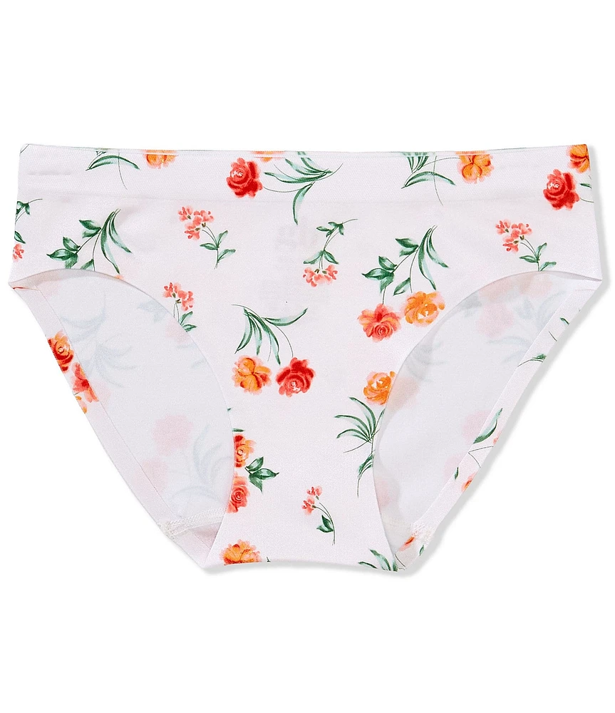 GB Big Girls Peachy Bouquet Floral Print Seamfree Bonded Bikini Panties