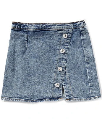 GB Big Girls Button Front Denim Skirt