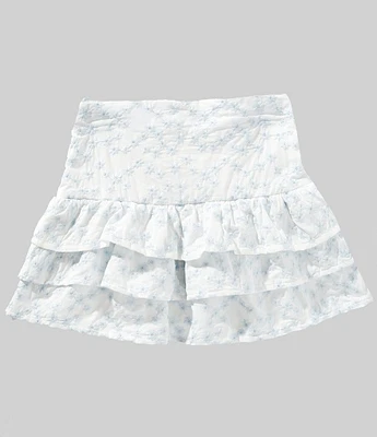 GB Big Girls Floral Embroidered Pleated Mini Skirt