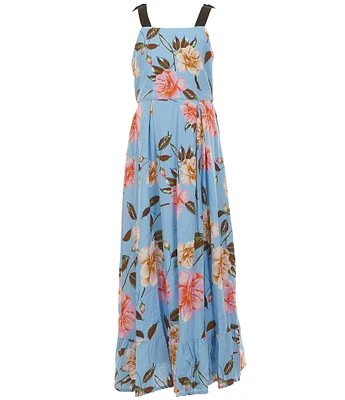 GB Big Girls Floral Ribbon Maxi Dress