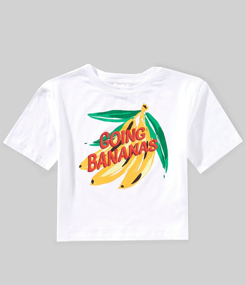 GB Big Girls Knit Boxy Going Bananas Graphic T-Shirt
