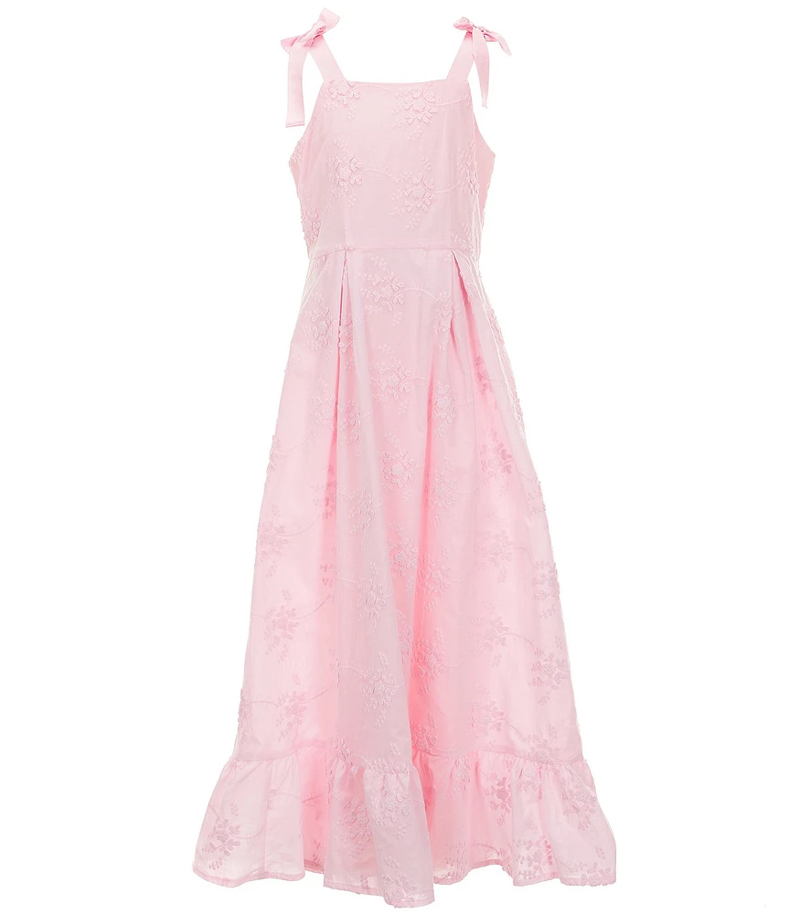 GB Big Girls Lace Ribbon Maxi Dress