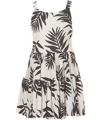 GB Big Girls Leaf Floral Printed Active Dress