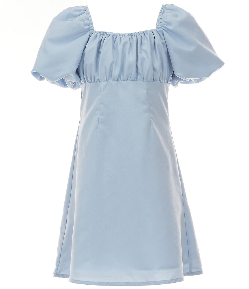GB Big Girls Puff-Sleeve Empire Waist Dress