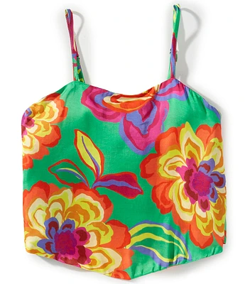 GB Big Girls Sleeveless Satin Strap Tank