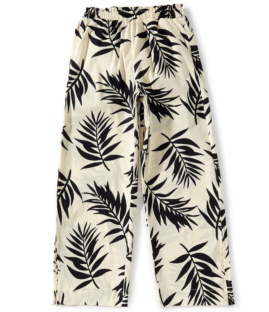 GB Big Girls Wide Leg Palm Print Pants