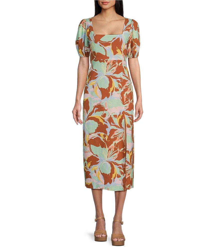 GB Floral Print Midi Dress