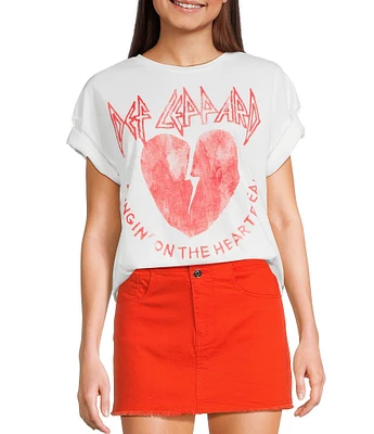 GB Knit Def Leppard Band Graphic T-Shirt