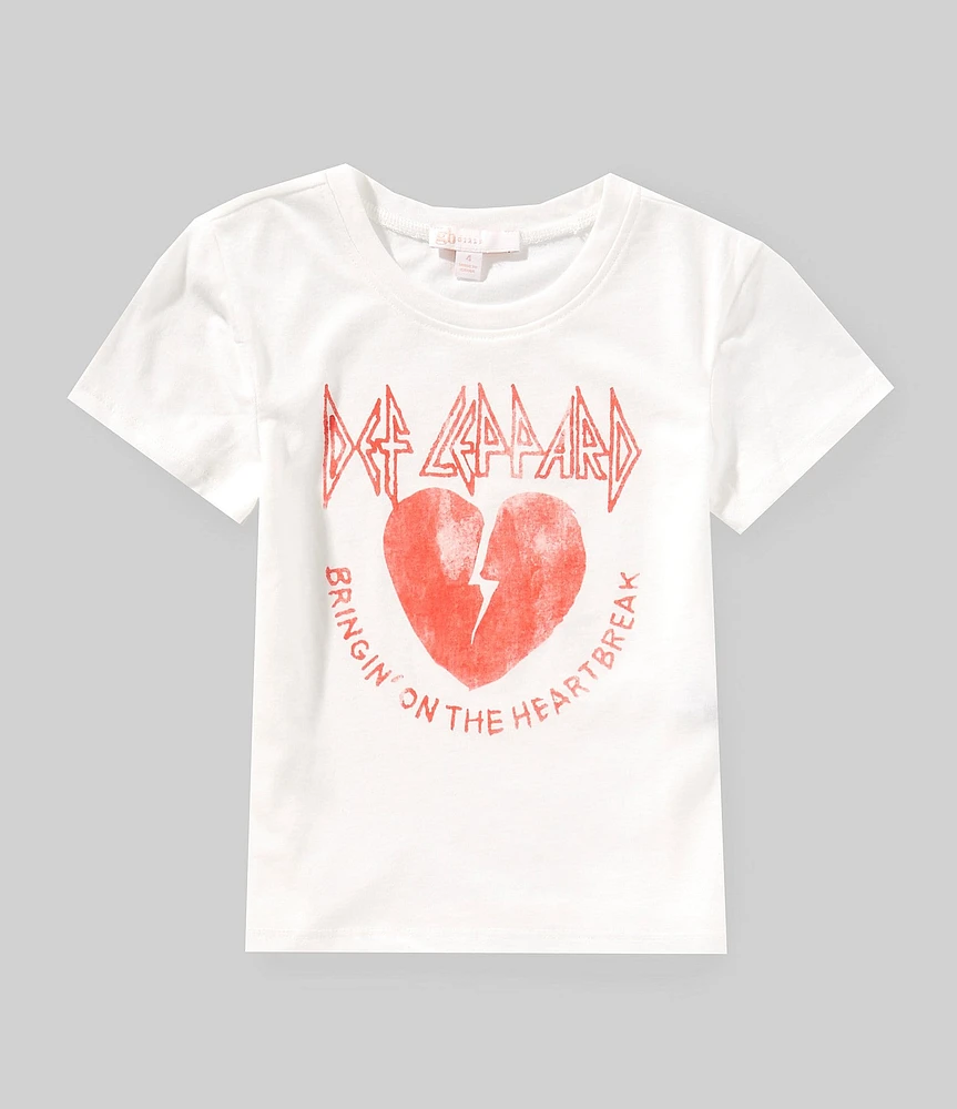 GB Little Girls Oversized Def Leppard Graphic T-Shirt