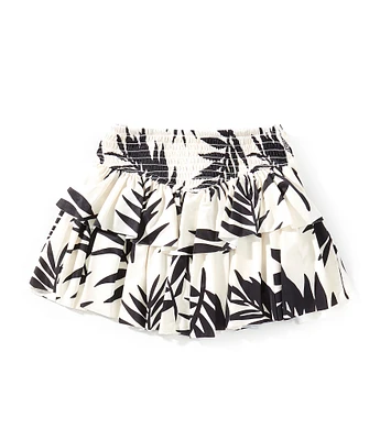 GB Little Girls Gracie Leaf Print Active Skirt