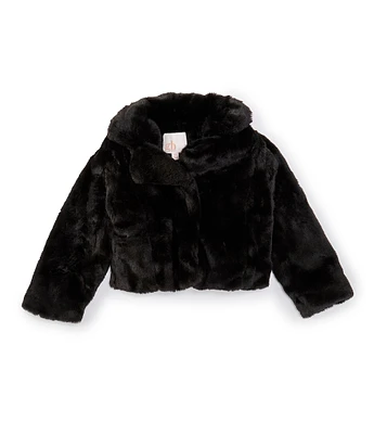 GB Little Girls Short Faux Fur Jacket