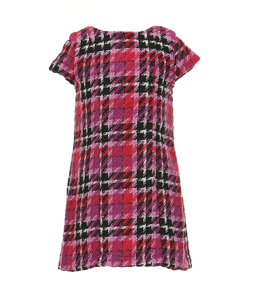 GB Little Girls Short Sleeve Plaid Mini Dress