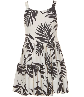 GB Little Girls Leaf Printed Active Dress