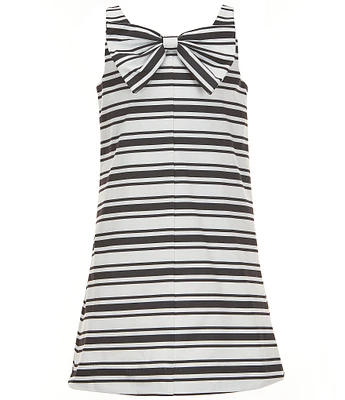 GB Social Big Girls Striped Bow Front Shift Dress