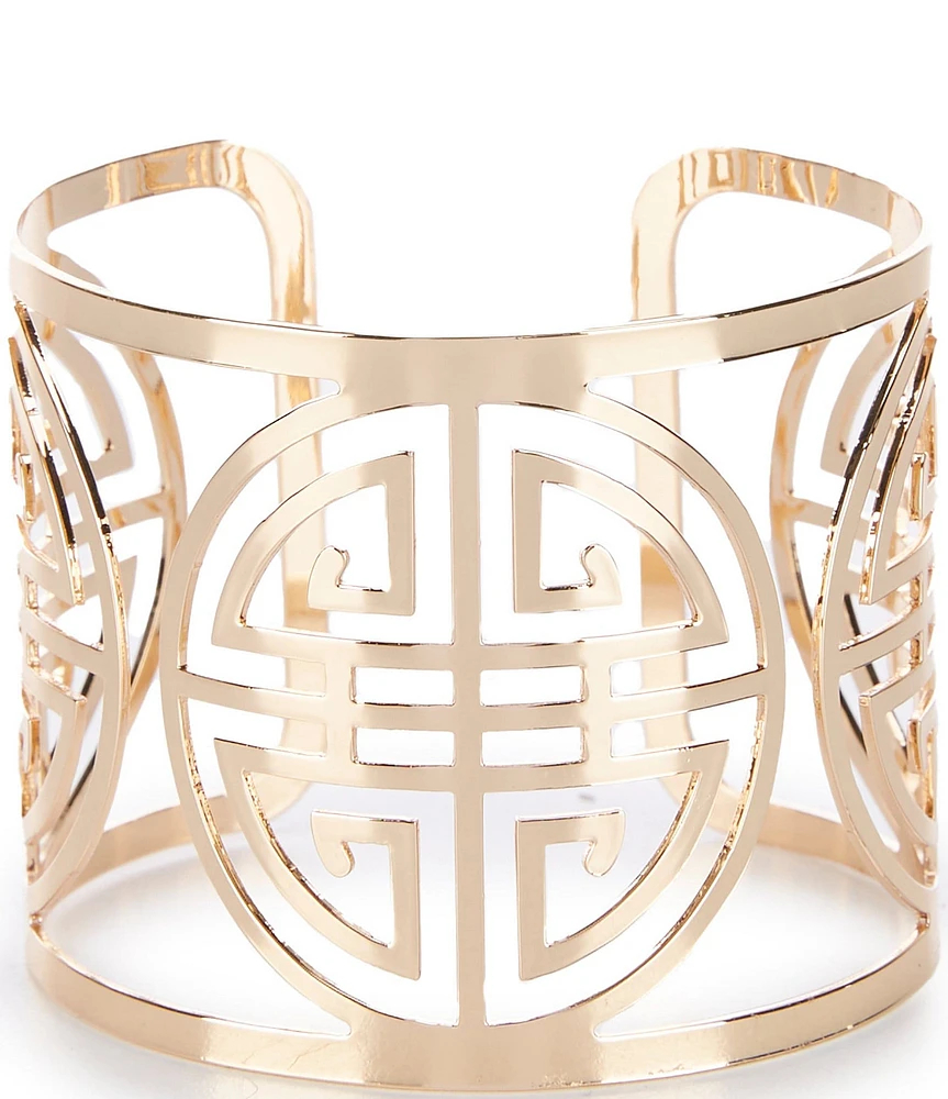 Gemma Layne Geometric Cut Out Cuff Bracelet