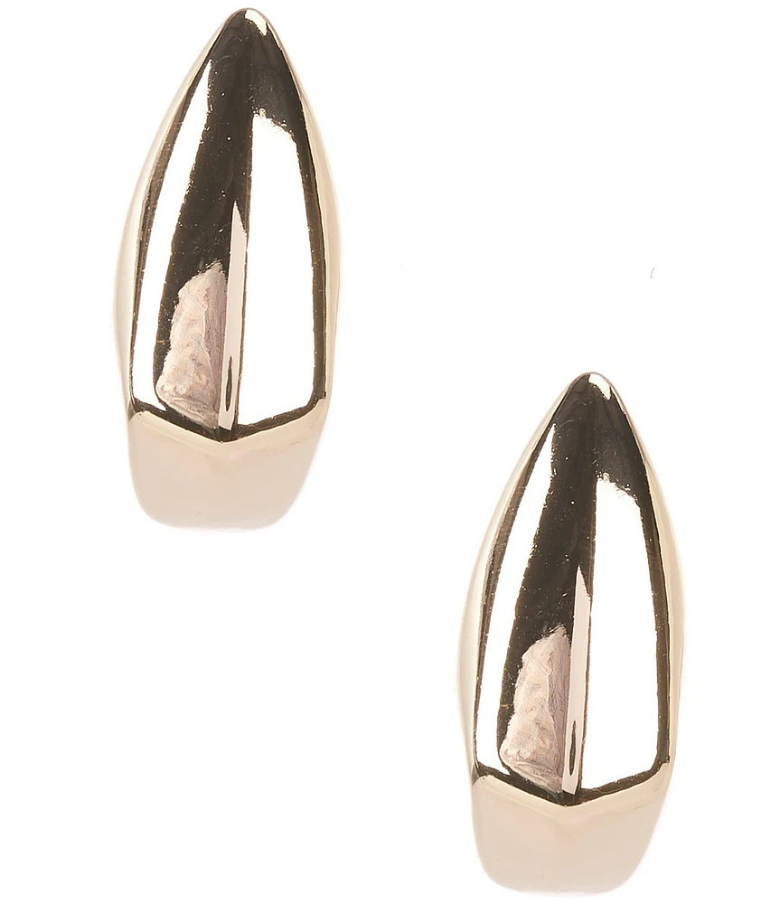 Gemma Layne Geometric Polished Bead Puffy Hoop Earrings