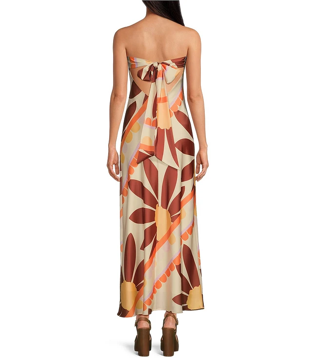 gianni bini francesca strapless print satin dress price Gianni Bini Francesca Satin Strapless Slip Maxi Dress at CoolSprings  Galleria in Franklin, TN