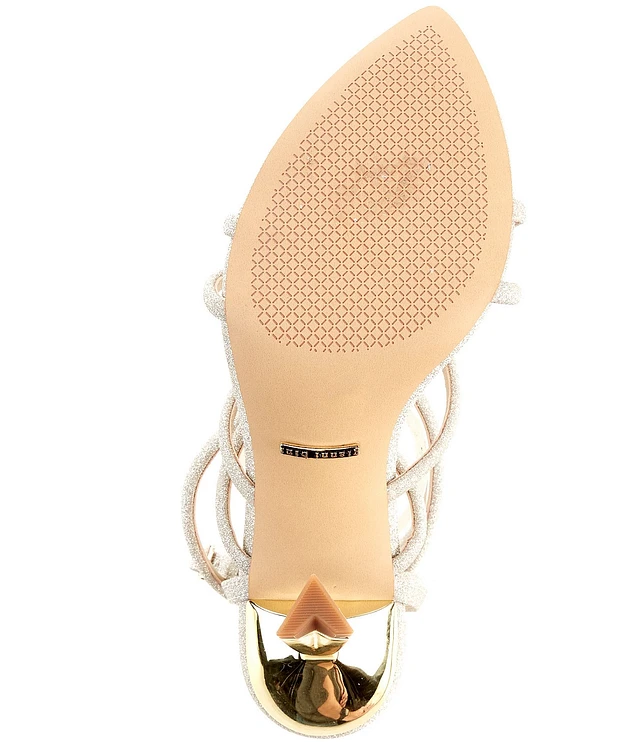 Gianni Bini Layney Patent Square Toe Strappy Dress Sandals at