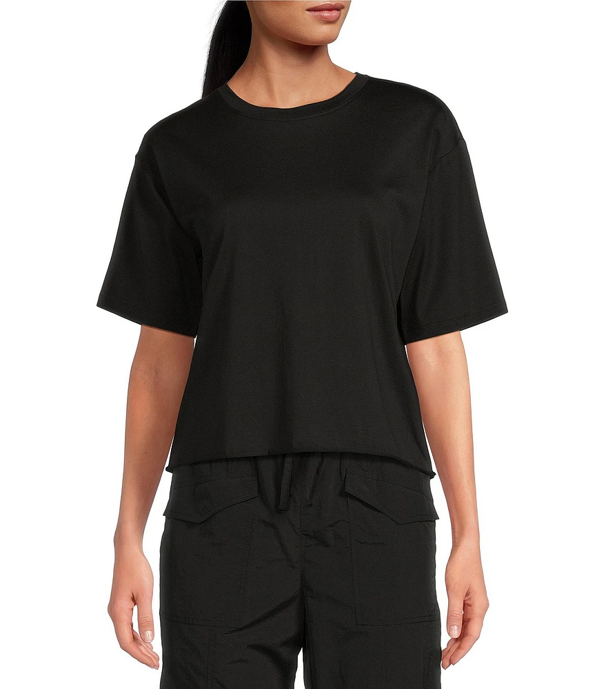 Gianni Bini Jersey Knit Crew Neck Short Sleeve Relaxed Tee Shirt