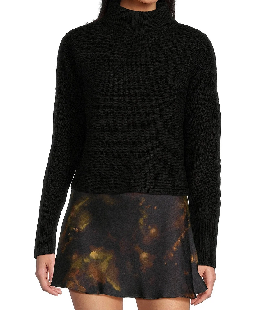 Gianni Bini Michelle Acrylic Mock Neck Long Sleeve Sweater Top