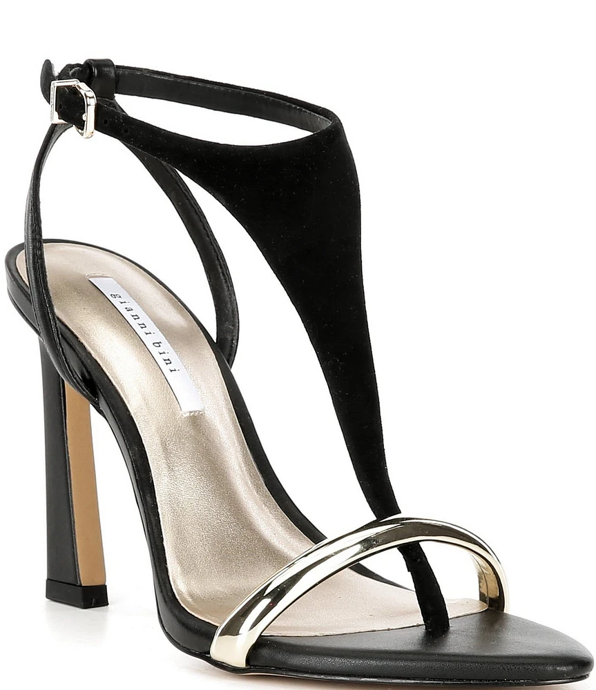 Gianni Bini Orah Suede T-Strap Dress Sandals
