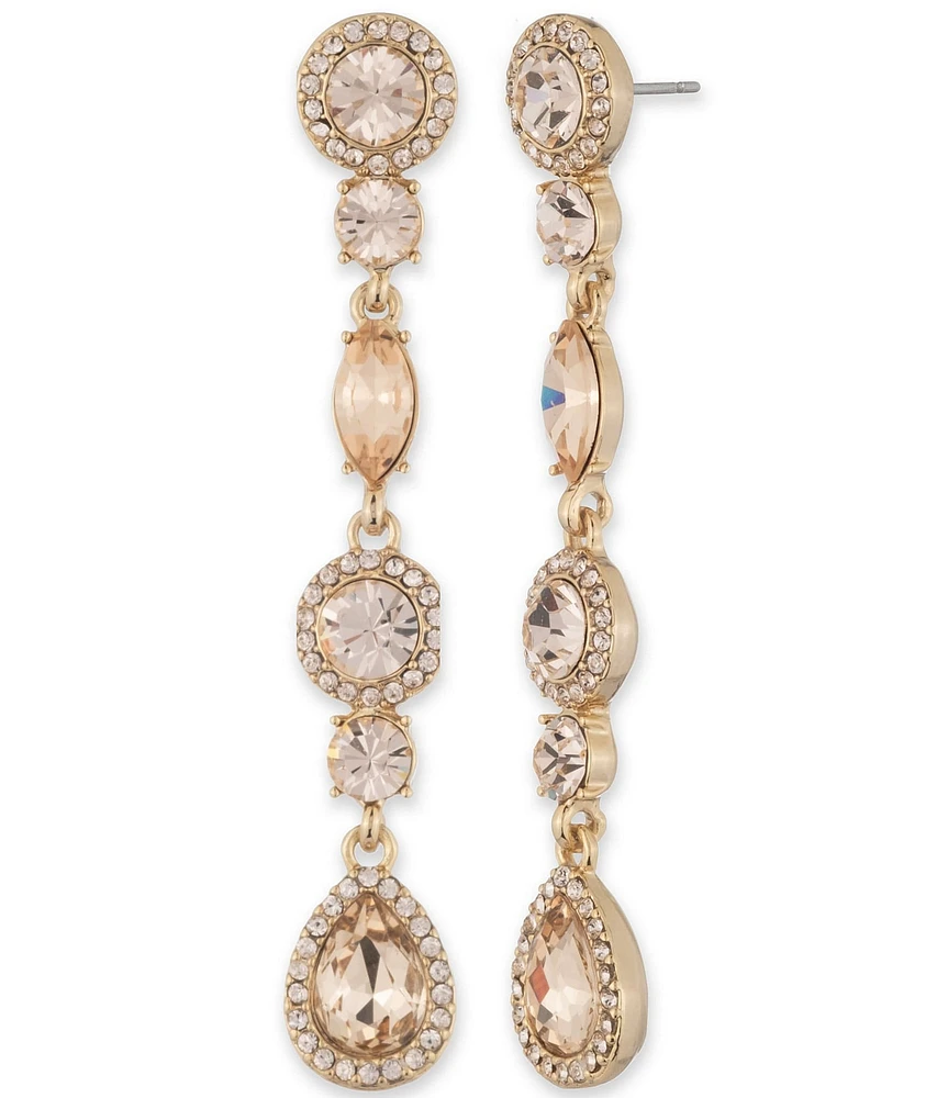 Givenchy Crystal Multi Stone Linear Earrings