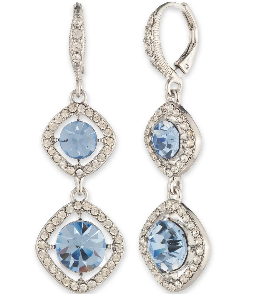 Givenchy Crystal Double Drop Earrings