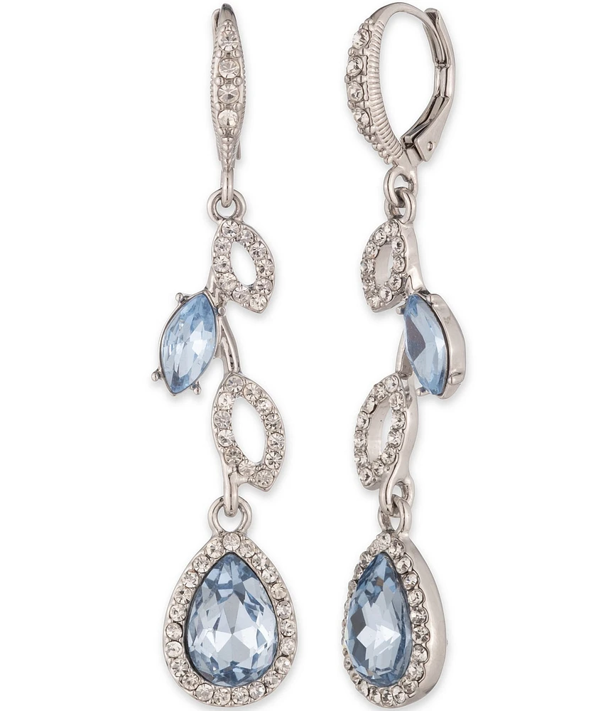 Givenchy Vine Rhinestone Linear Earrings